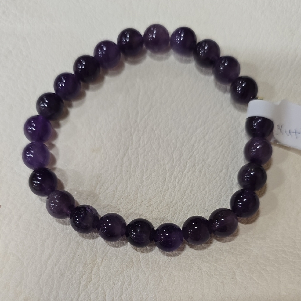 Amethyst Beaded Bracelet